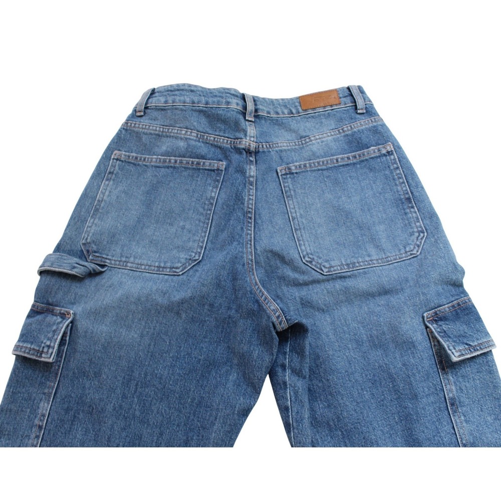 Social Tourist A&F Cargo Jeans Womens 11R W30 Ultra High Rise Wide Leg Baggy NEW - Picture 3 of 16